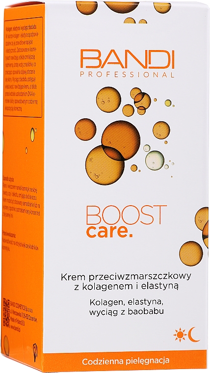 Przeciwzmarszczkowy krem do twarzy z kolagenem i elastyną - Bandi Professional Boost Care Anti-Wrinkle Cream With Collagen and Elastin — Zdjęcie N2