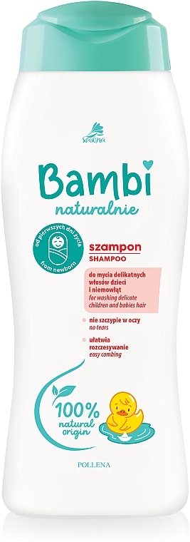 PRZECENA! Szampon do mycia delikatnych włosów dzieci i niemowląt - Pollena Savona Bambi Naturalnie Shampoo * — Zdjęcie N2
