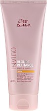 Kup Odżywka odświeżająca kolor włosów w ciepłych odcieniach blondu - Wella Professionals Invigo Blonde Recharge Conditioner For Warm Blonde