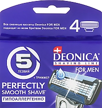 Kup Wkłady do maszynki do golenia, 5 ostrzy, 4 szt. - Deonica For Men