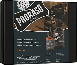 Kup Zestaw do pielęgnacji brody dla mężczyzn - Proraso Azur Lime (shm/200ml + oil/30ml)