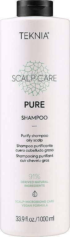 Szampon micelarny do tłustej skóry głowy - Lakme Teknia Scalp Care Pure Shampoo — Zdjęcie N3