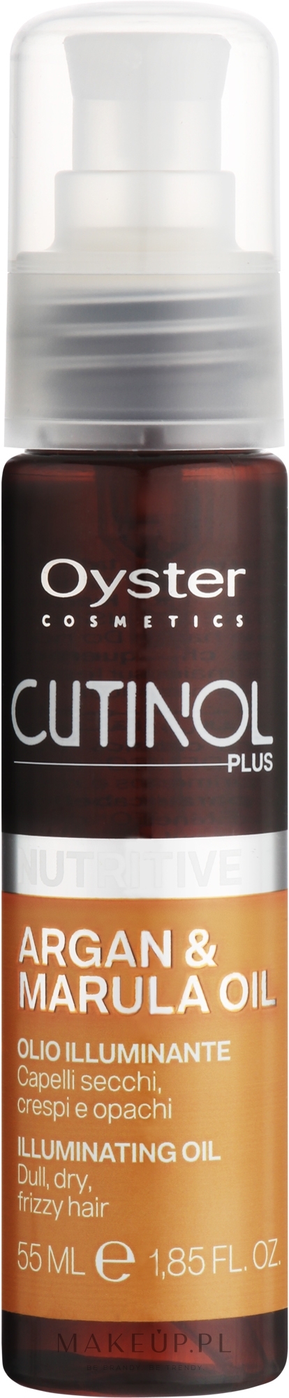 Odżywczy olejek w sprayu do włosów - Oyster Cosmetics Cutinol Plus Nutritive Argan & Marula Oil Illuminating Oil Spray — Zdjęcie 55 ml