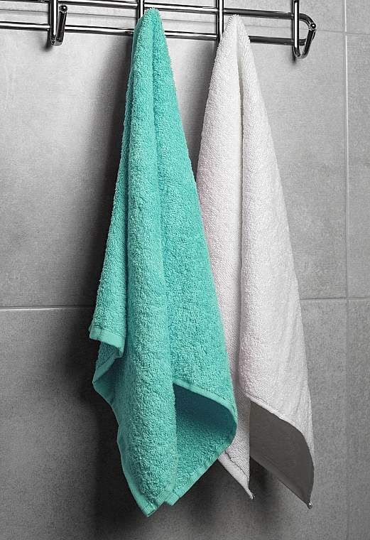 Zestaw ręczników do twarzy, biały i turkusowy Twins - MAKEUP Face Towel Set Turquoise + White — Zdjęcie N3
