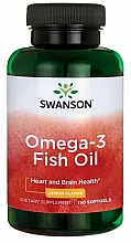 Suplement diety Omega-3 o smaku cytrynowym - Swanson Omega-3 Fish Oil Lemon Flavour 1000mg — Zdjęcie N2