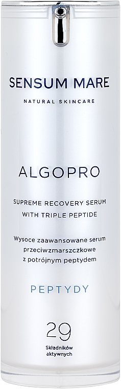Wysoce zaawansowane serum przeciwzmarszczkowe z potrójnym peptydem 4,5% - Sensum Mare Algopro Supreme Anti-Wrinkle Serum With Triple Peptide — Zdjęcie N1