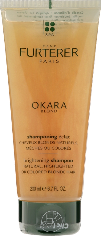 Szampon rozświetlający do włosów blond i z balejażem - René Furterer Okara Blond Blonde Radiance Ritual Brightening Shampoo