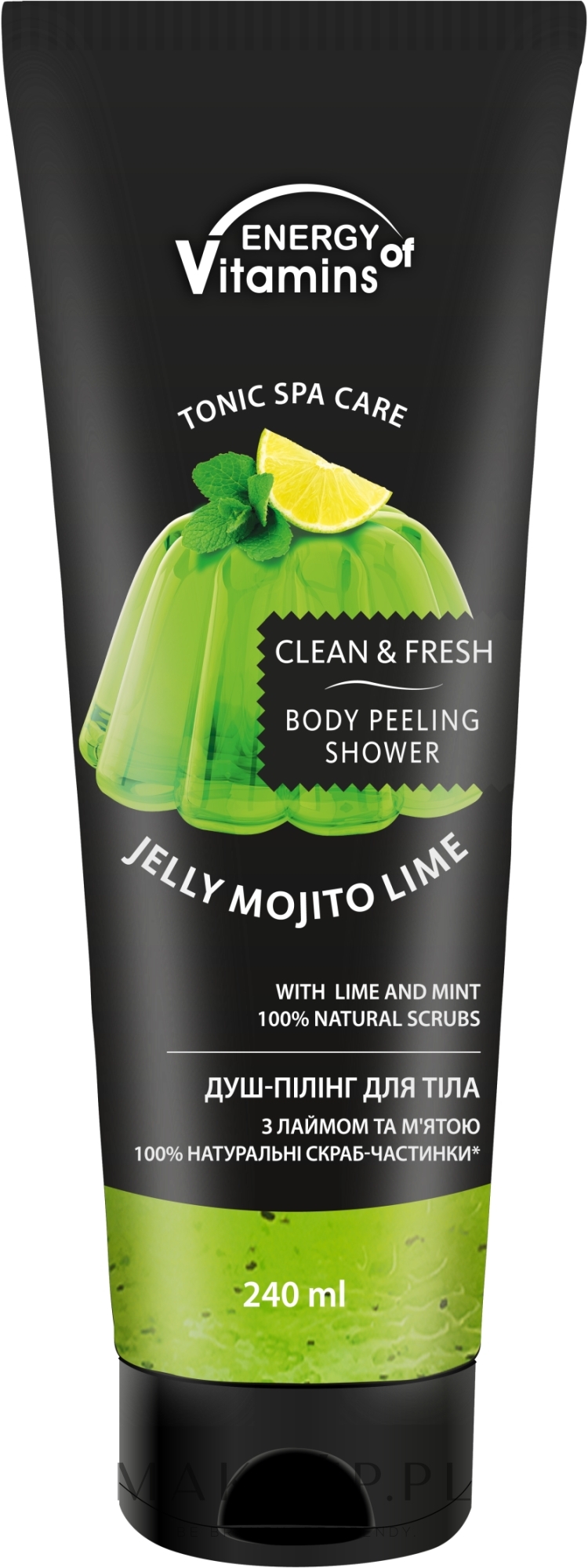 Prysznic-peeling do ciała Mojito limonka z miętą - Energy Of Vitamins — Zdjęcie 240 ml