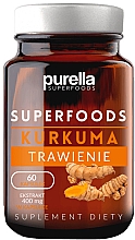 Kup Suplement diety wspomagający trawienie Kurkuma - Purella Superfood Kukurma 400mg