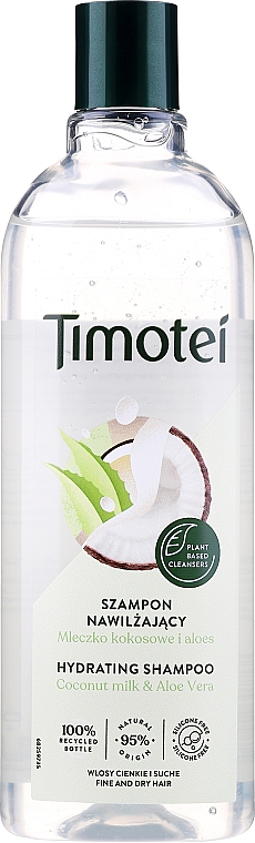 Szampon do włosów Odżywione i lekkie - Timotei Pure Nourished And Light Shampoo With Coconut And Aloe Vera — Zdjęcie N1