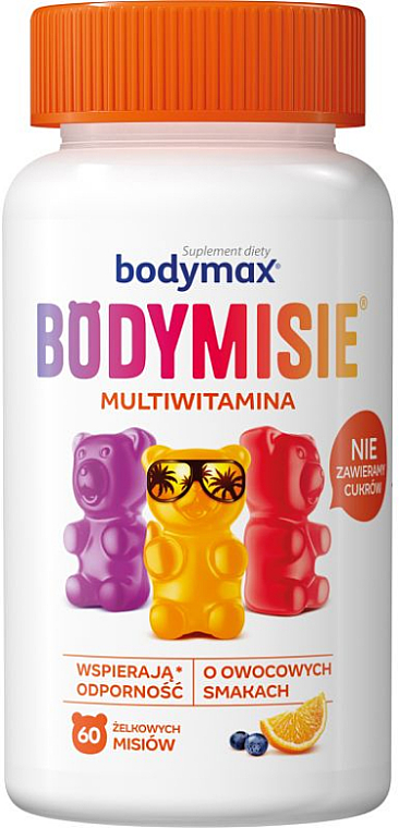 Suplement diety wspierający odporność o smaku owoców - Orkla Bodymax Bodymisie Jellies For Children Multivitamin  — Zdjęcie N1