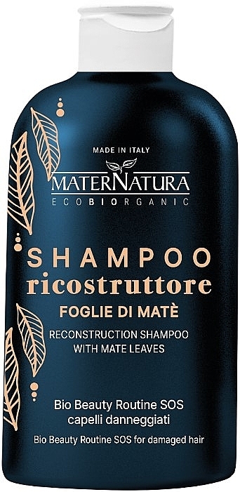 Szampon regenerujący z liśćmi mate - MaterNatura Recontruccturing Shampoo with Mate Leaves — Zdjęcie N1