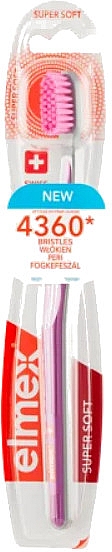 Szczoteczka do zębów, super miękka, różowa - Elmex Super Soft Toothbrush — Zdjęcie N1