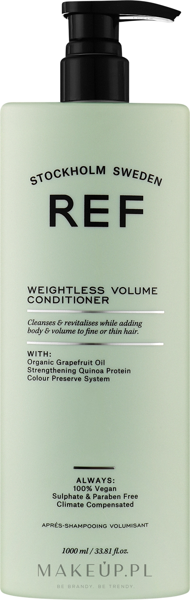 Odzywka do włosów słabych, wypadających i farbowanych - REF Weightless Volume Conditioner — Zdjęcie 1000 ml