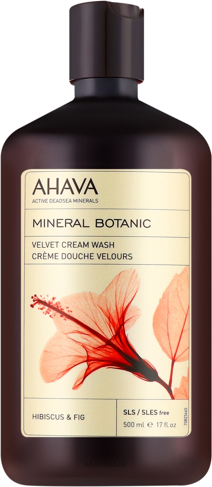 Krem pod prysznic Hibiskus i figi - Ahava Mineral Botanic Velvet Cream Wash Hibiscus & Fig — Zdjęcie 500 ml