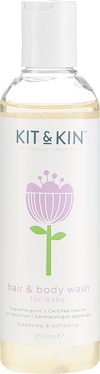 Organiczny żel 2 w 1 do ciała i włosów dla dzieci - Kit & Kin Body And Hair Wash — Zdjęcie N1