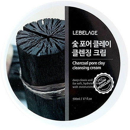 Oczyszczający krem do mycia twarzy - Lebelage Charcoal Pore Clay Cleansing Cream
