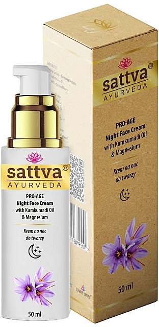 Krem na noc - Sattva Ayurveda Pro-age With Kumkumadi Oil & Magnesium — Zdjęcie N1