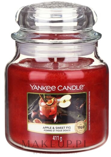 Świeca zapachowa w słoiku - Yankee Candle Apple & Sweet Fig Candle — Zdjęcie 411 g