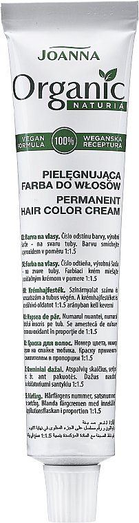 Pielęgnująca farba do włosów - Joanna Naturia Organic Permanent Hair Color Cream — Zdjęcie N2