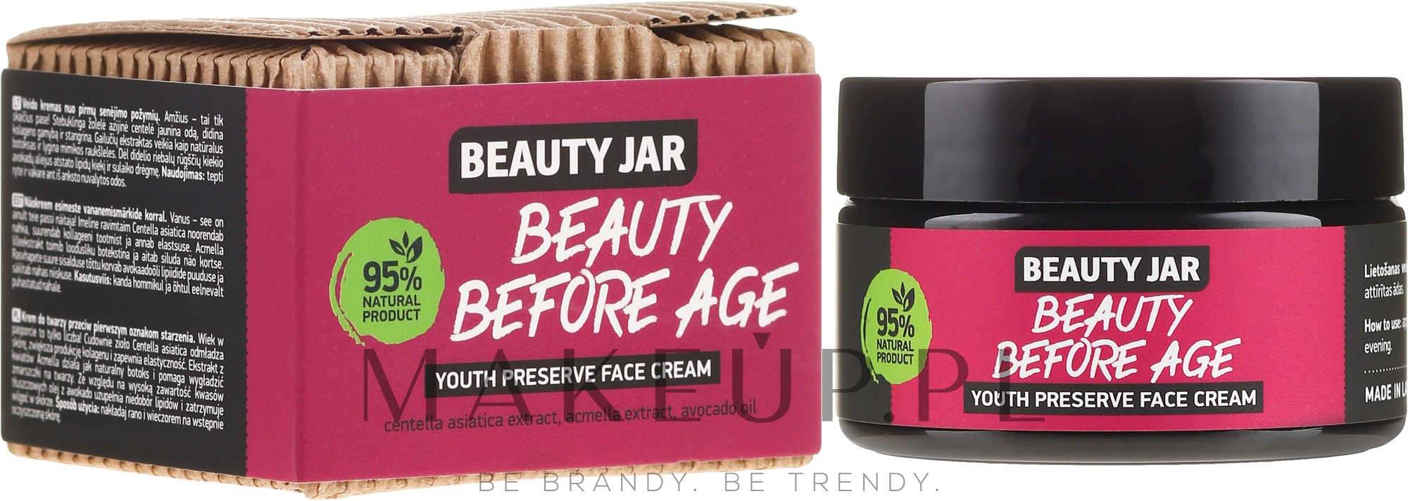 Naturalny przeciwzmarszczkowy krem do twarzy - Beauty Jar Beauty Before Age Youth Preserve Face Cream — Zdjęcie 60 ml
