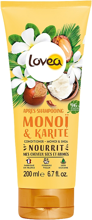 Odżywka do włosów Monoi i Masło Shea - Lovea Conditioner Monoi & Shea  — Zdjęcie N1