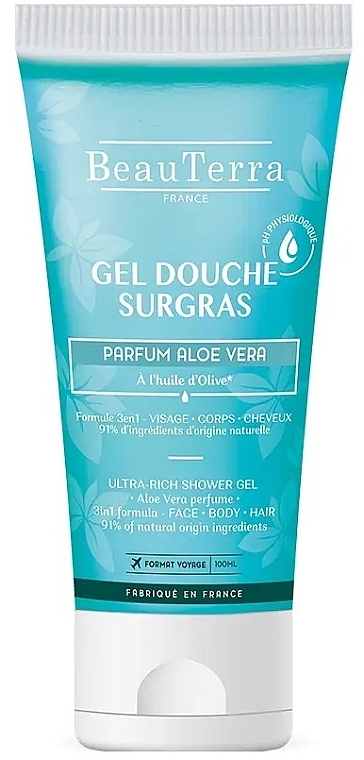 Żel pod prysznic 3 w 1 Aloes - BeauTerra Aloe Vera Ultra-Rich Shower Gel — Zdjęcie N1