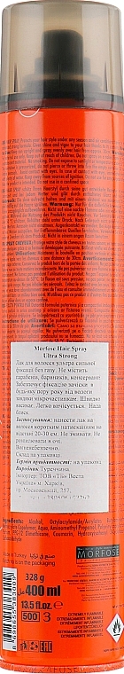 PRZECENA! Lakier do włosów - Morfose Ultra Strong No Gas Hairspray * — Zdjęcie N2