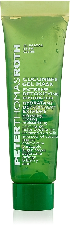 PREZENT! Żelowa maska ​​ogórkowa - Peter Thomas Roth Cucumber Gel Mask Extreme De-Tox Hydrator — Zdjęcie N2