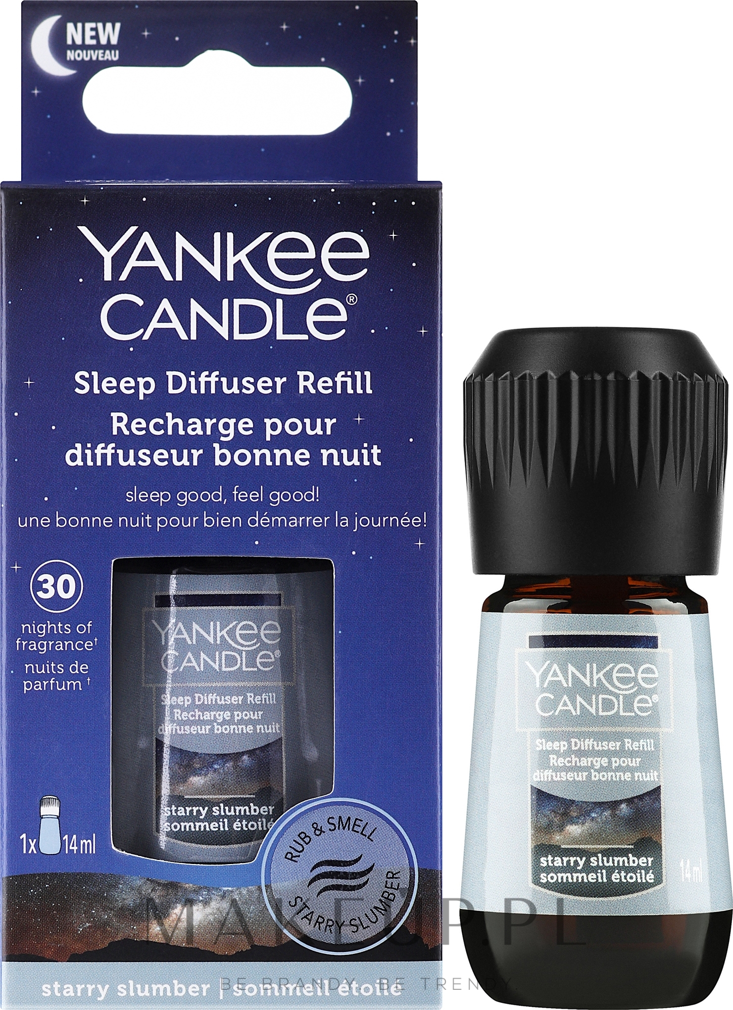 Dyfuzor zapachowy, wymienny wkład - Yankee Candle Sleep Diffuser Starry Night Refill Starry Slumber — Zdjęcie 14 ml