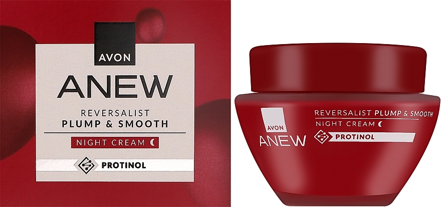 Rewitalizujący krem do twarzy na noc z protinolem - Avon Reversalist Plump & Smooth Night Cream Protinol — Zdjęcie N2