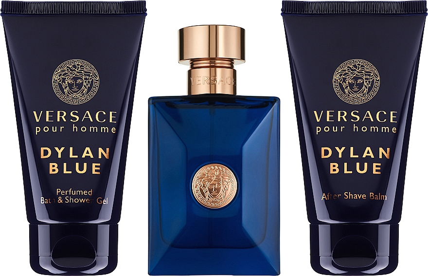 Versace Pour Homme Dylan Blue - Zestaw (edt 50 ml + 50 sh/b + 50 sh/g) — Zdjęcie N2