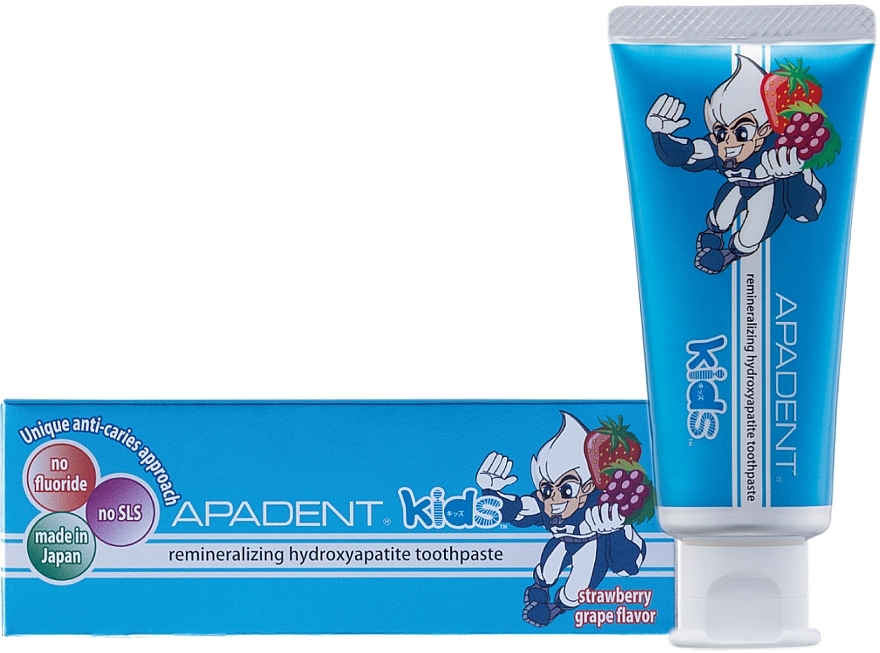 Pasta do zębów dla dzieci - Sangi Apadent Kids Toothpaste Strawberry Grape Flavor — Zdjęcie N1