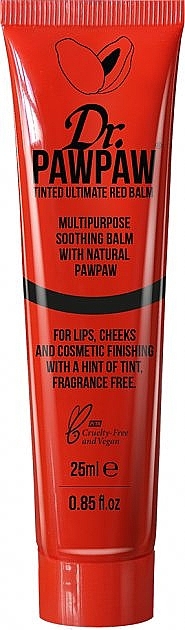 Balsam do ust - Dr. Paw Paw Multi-Purpose Tinted Ultimate Red Balm — Zdjęcie N1