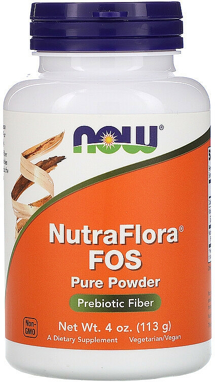 Prebiotyki w proszku - Now Foods Nutra Flora FOS Pure Powder — Zdjęcie N1