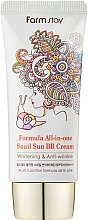 Kup Wybielająco-przeciwzmarszczkowy krem BB ze śluzem ślimaka do twarzy - FarmStay All-in One Snail Sun BB Cream 