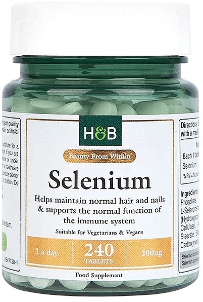 Suplement diety Selen, 200 mg, 240 szt. - Holland & Barrett Selenium 200mg — Zdjęcie N1