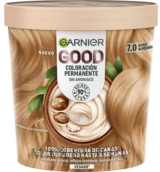 Trwała farba do włosów bez amoniaku - Garnier Good Permanent Hair Colour — Zdjęcie 7.0 - Almond Creme Dark Blond