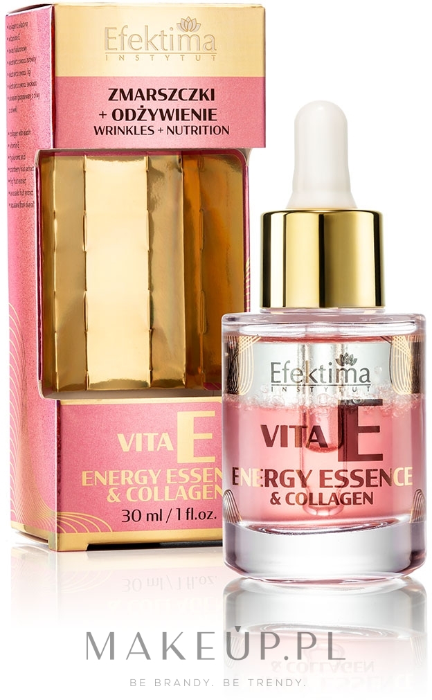 Dwufazowe serum do twarzy - Efektima Instytut Vita E Energy Essence & Collagen Serum — Zdjęcie 30 ml