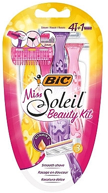 Maszynki do golenia dla kobiet, 5 szt. - Bic Miss Soleil Beauty — Zdjęcie N1