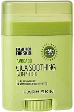 Kup Wodoodporny sztyft przeciwsłoneczny - Farm Skin Fresh Food For Skin Avocado Cica Soothing Sun Stick SPF50+
