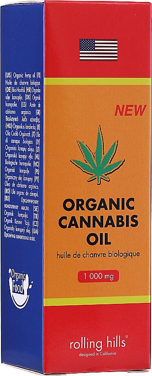 Organiczny olej konopny z dodatkiem kompleksu olejów - Rolling Hills Organic Cannabis Oil