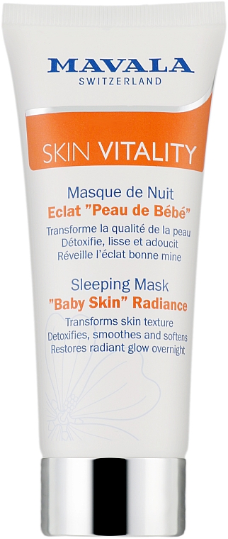 Maska na noc rozświetlająca skórę - Mavala Vitality Sleeping Mask Baby Skin Radiance — Zdjęcie N1