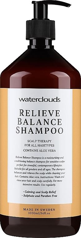 Szampon z aloesem do zestresowanych włosów - Waterclouds Relieve Balance Shampoo — Zdjęcie N2