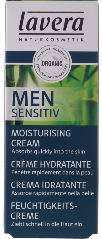 Nawilżający krem do twarzy z wyciągiem z biomiłorzębu i biobambusa - Lavera Men Sensitiv Moisturising Cream — Zdjęcie N4