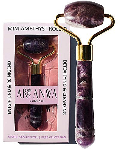 Masażer do twarzy z ametystu - ARI ANWA Skincare Mini Amethyst Roller — Zdjęcie N1