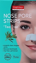 Oczyszczające plastry na nos - Purederm Tea Tree Botanical Choice Nose Pore Strips — Zdjęcie N1