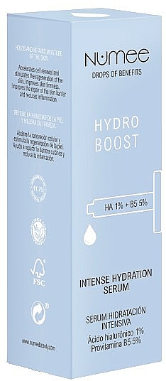 Intensywnie nawilżające serum do twarzy - Numee Drops Of Benefits Hydro Boost Intense Hydration Serum  — Zdjęcie N2