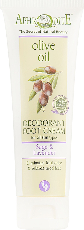 Dezodorant w kremie do stóp z szałwią i lawendą - Aphrodite Deodorant Foot Cream — Zdjęcie N1