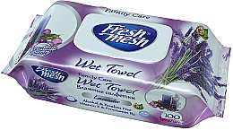 Kup Odświeżające chusteczki nawilżane Lawenda, 100 szt. - Fresh Mesh Family Care Lanender Wet Towel